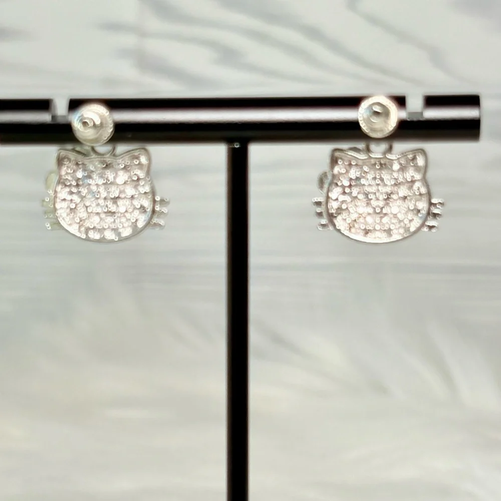 Hello‎ Kitty Crystal Earrings with Pink Bow